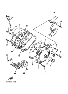 TT-R90 Crankcase cover ass`y  (v