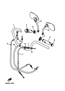 XV400 ｽﾃｱﾘﾝｸﾞﾊﾝﾄﾞﾙ. ｹｰﾌﾞﾙ