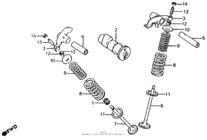 XL100S Распределительный вал и клапана