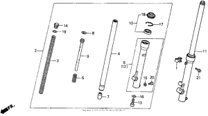 XR100 Front fork 85-87