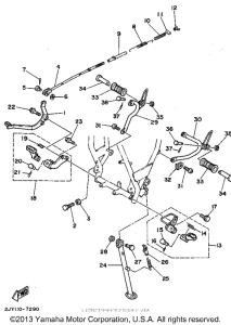 TW200G Подножки