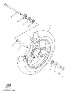YN50R Переднее колесо