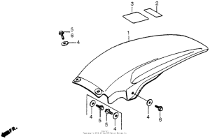 CR250R Задний бампер
