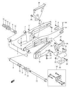 DR350 Маятник задний