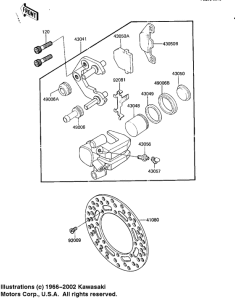 KX125 Передний суппорт