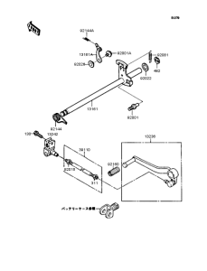 ZX400 Механизм переключения передач