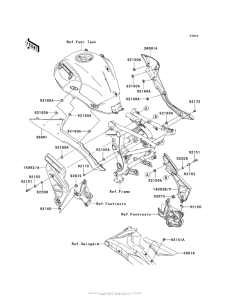 KLE650 Боковые обтекатели
