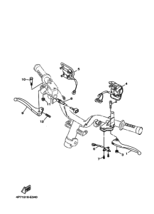XC125E Interruptor  manillar&palanc