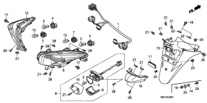 FJS400 (ABS) Taillight / rear fender
