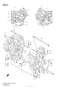 DL650 (ABS) Картер двигателя