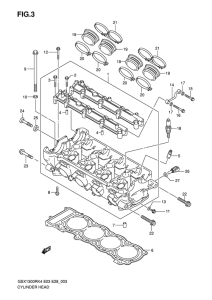GSX1300R Головка цилиндров