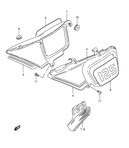 TS125 Обтекатель задний