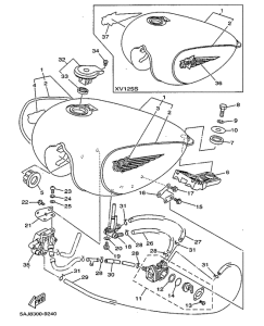 XV125 Топливный бак