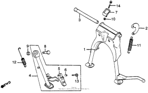 CB400 Side stand + main stand
