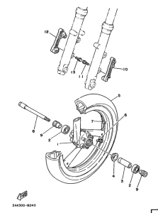 TZ250U Переднее колесо
