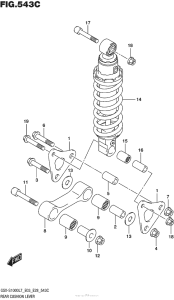 GSX-S1000 (ABS) Rear Cushion Lever (Gsx-S1000Al7 E28)