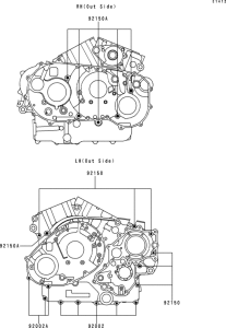 VN1500 Болты крепления картера