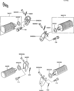 Z550 Подножки