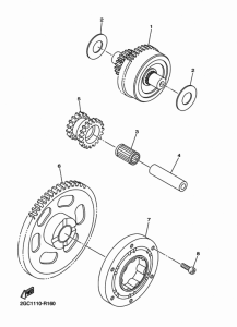 WR450F Муфта стартера