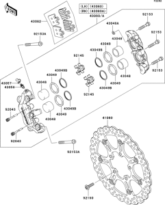 ZX1000 Передний тормоз