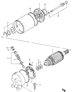 GSX750 Стартерный мотор