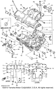 XJ600SFC Картер двигателя