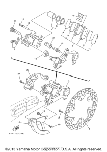 YZ125S1 Задний суппорт