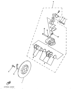 RD50 Front brake. caliper
