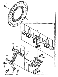 FZR750R FZR750RU Задний суппорт