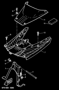 CW50RS Stand. footrest