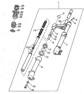 YQ50 Передняя вилка