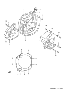 RF900 Crankcase cover ass`y  (v