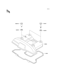 KL650 Крышка головки цилиндров