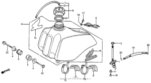 XR350R Fuel tank 83-84