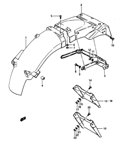 GS1150 Заднее крыло