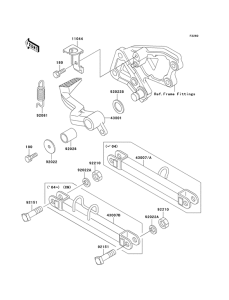 ZX600 Педаль тормоза