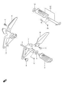 GS500 Подножки