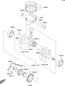  Коленвал и поршни