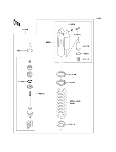 KX100 Абсорбер удавный в сборе задний