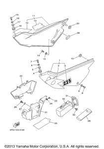 TTR225M Боковые обтекатели