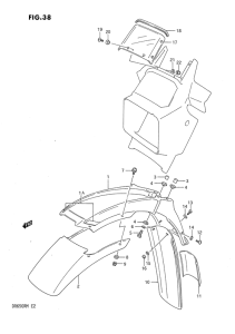 DR650 Front fender - meter visor