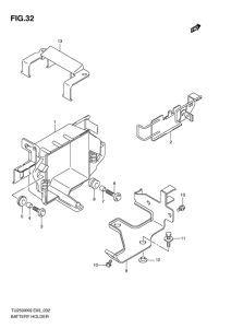 TU250 Аккумулятор holder