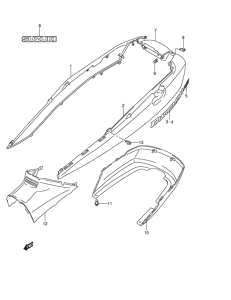 AN250 Обтекатель задний