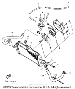 FZR600REC Radiator - hose