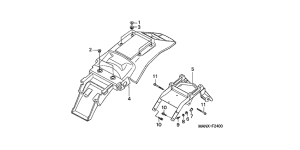 NX650 Заднее крыло