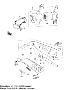 KM100 Air cleaner / muffler