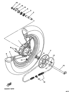 TY250Z Переднее колесо