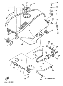 FJ1200 Топливный бак