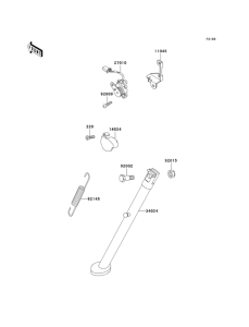 KL650 Подножка