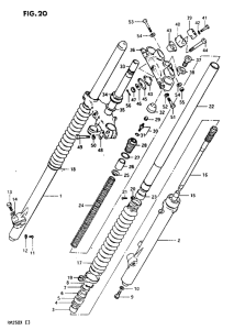 RM250 Вилка передней оси